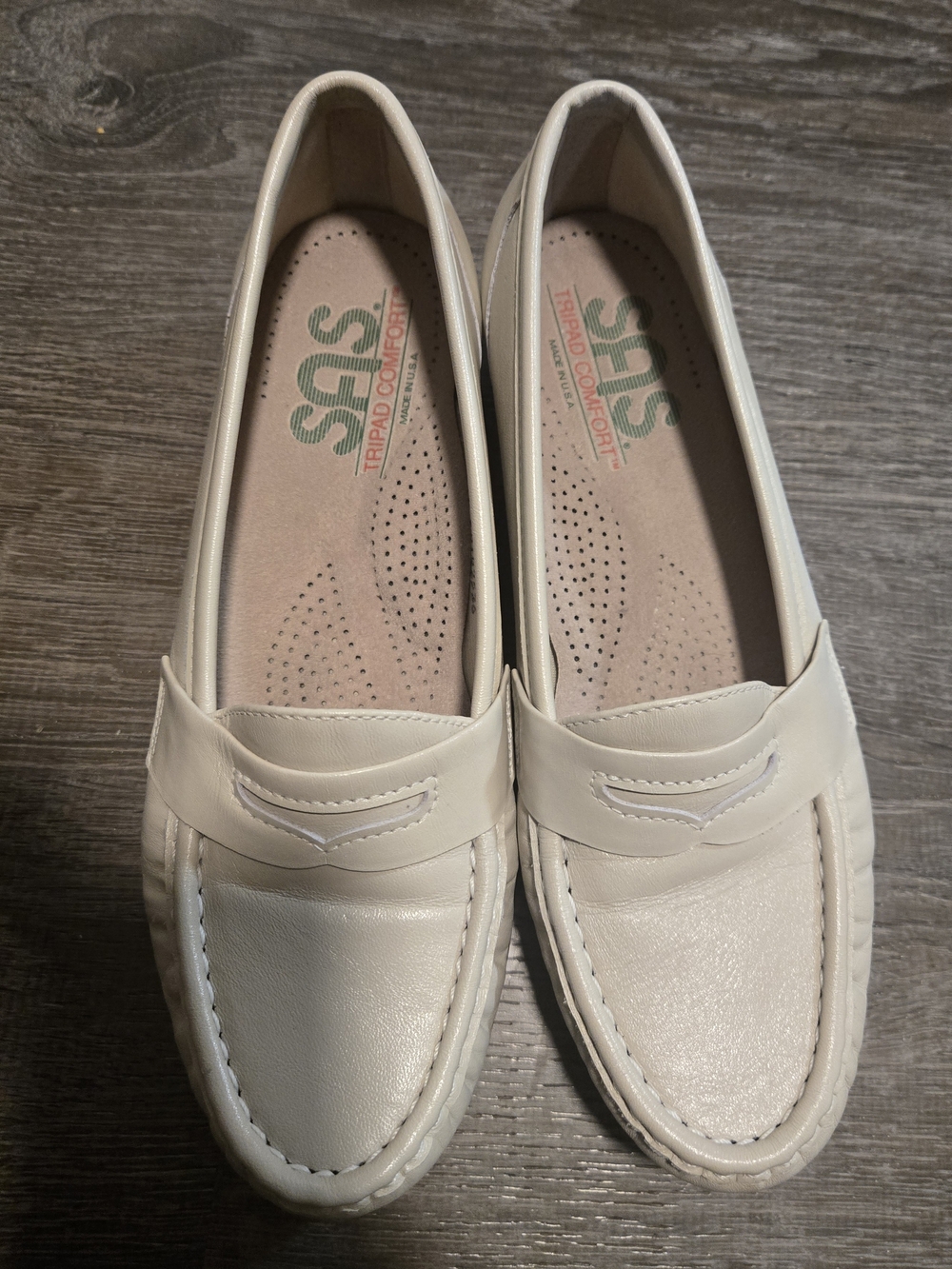 SAS Women’s Ivory Slip-On Loafers - Comfortable Classic